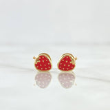 Strawberry Stud Earrings 0.6gr / 18K Yellow Gold