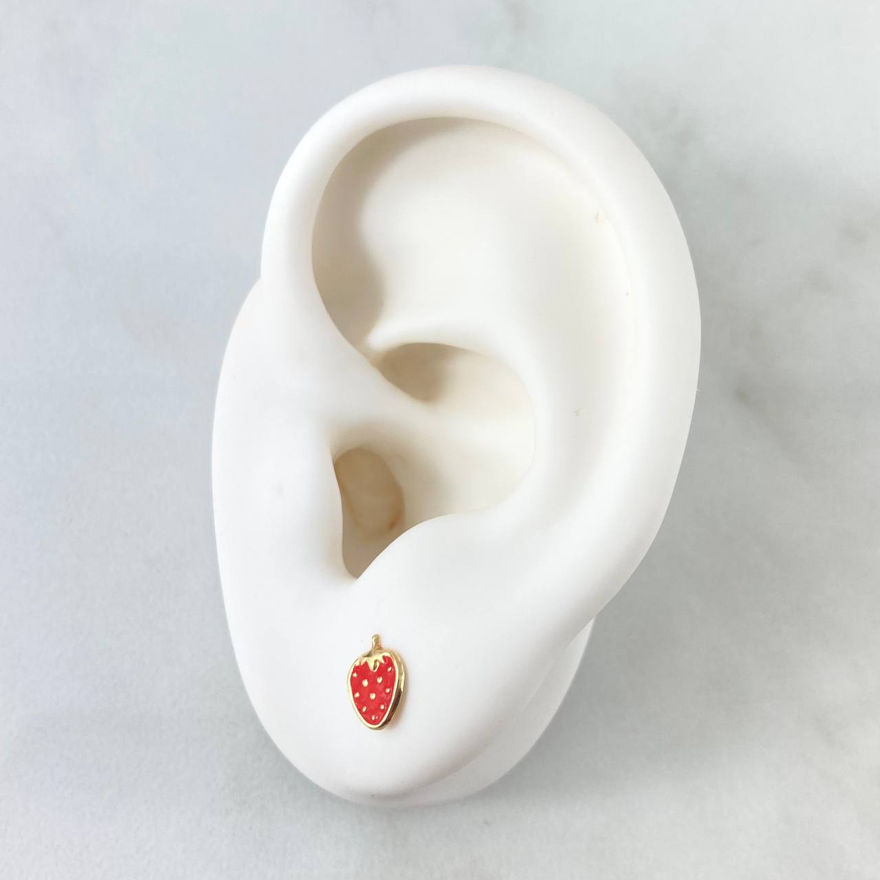 Strawberry Stud Earrings 0.6gr / 18K Yellow Gold