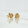 Stud Earrings Animated Airplane 0.65gr / 6mm 18K Yellow Gold