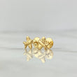 Stud Earrings Animated Airplane 0.55gr / 6mm 18K Yellow Gold