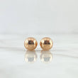 Stud Earrings Bead 0.75gr / 7mm Polished 18K Rose Gold