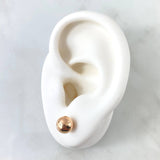 Stud Earrings Bead 0.75gr / 7mm Polished 18K Rose Gold