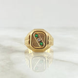 Anillo Sello Trinity 3.9gr / T8 / Oro Amarillo 18K
