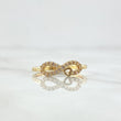 Infinity Heart Ring 1.55gr / Size 7 1/4 / White Zircons 18K Yellow Gold