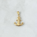 Pendant Anchor 0.85gr / 2.8cm / Yellow Gold 18K Edged Charger ©