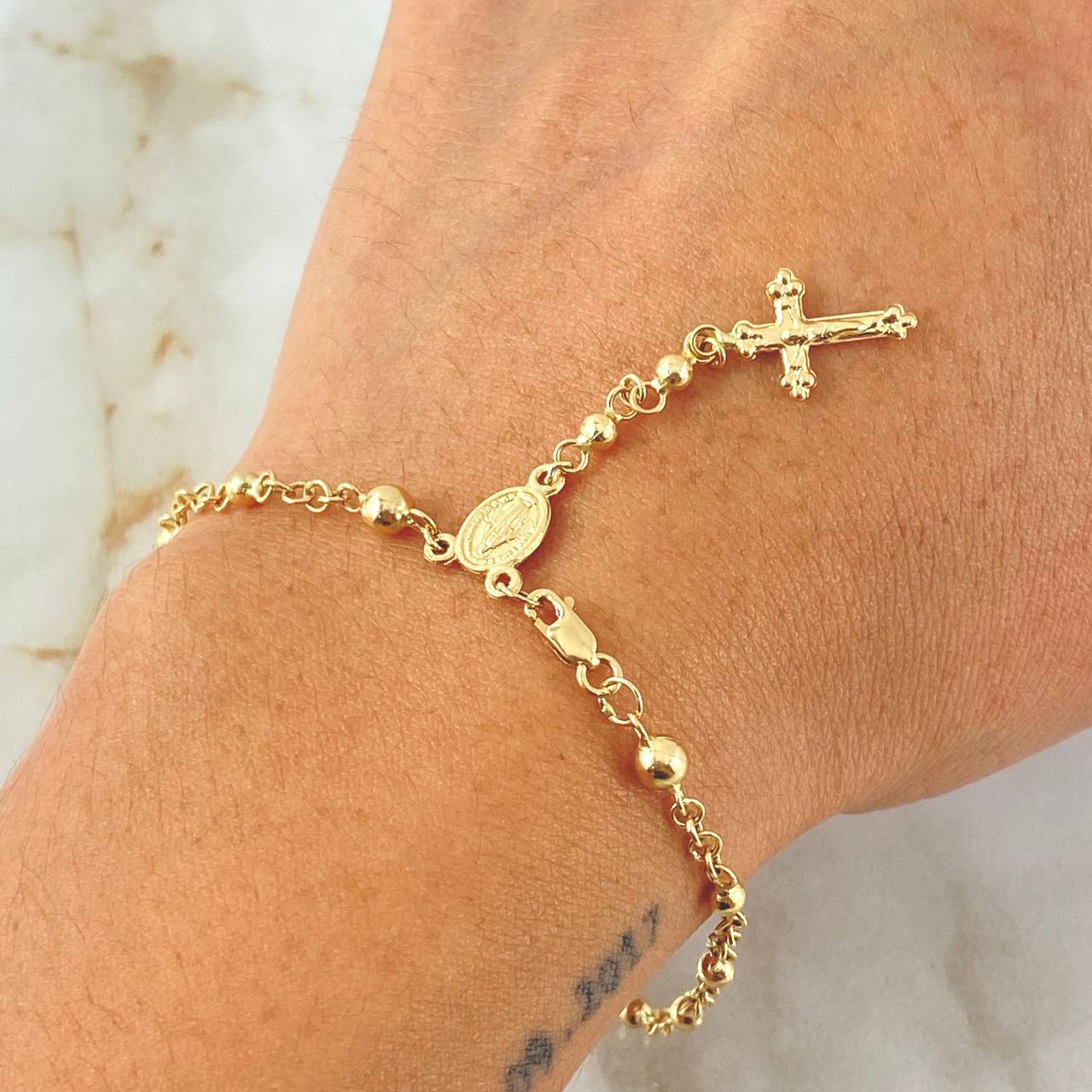 Bracelet Denarius Virgin Miraculous 3.75gr / 18cm / 18K Gold *