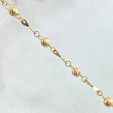 Military Style Anklet 2.5gr / 9.4in / 18K Gold