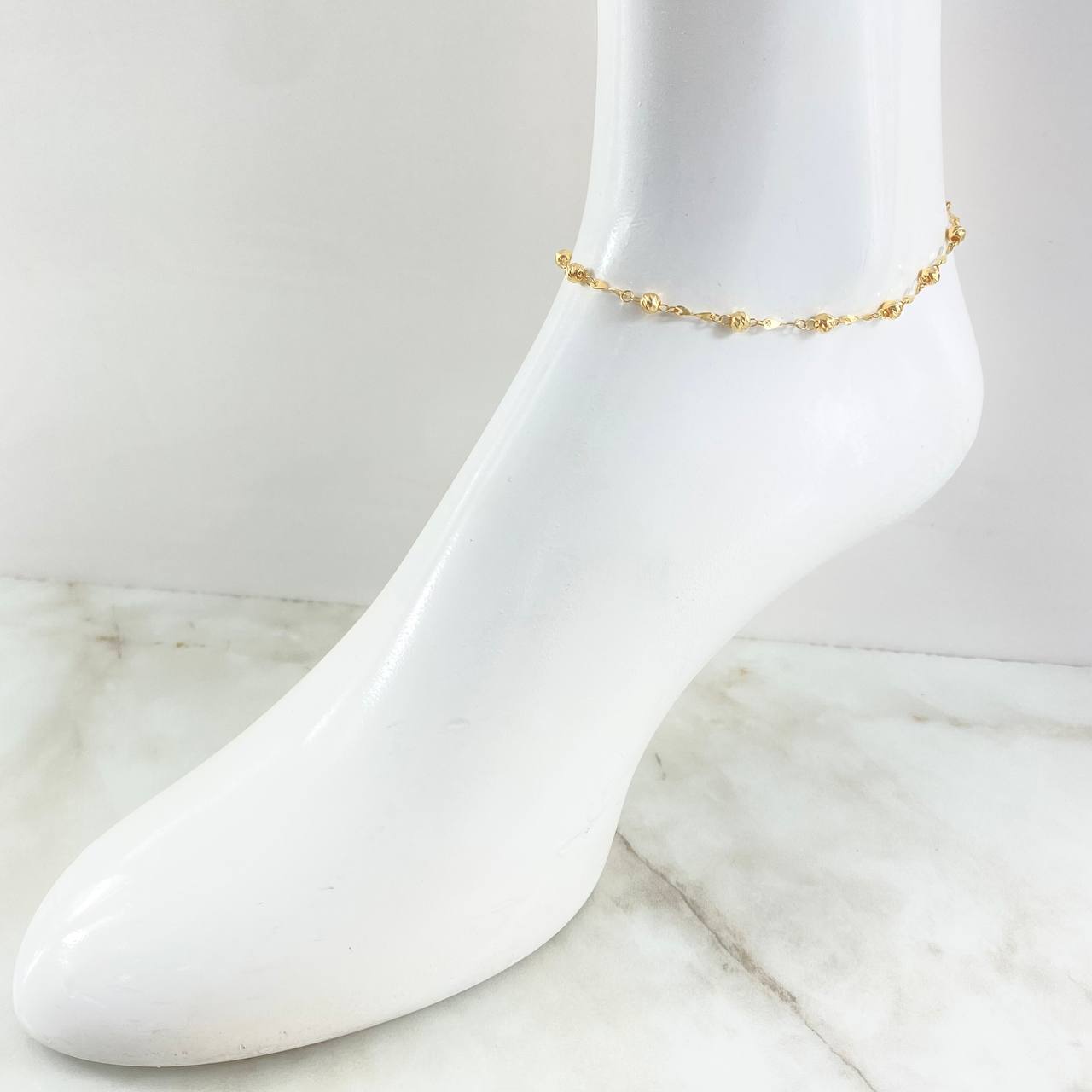 Military Style Anklet 2.55gr / 24cm / 18K Gold *