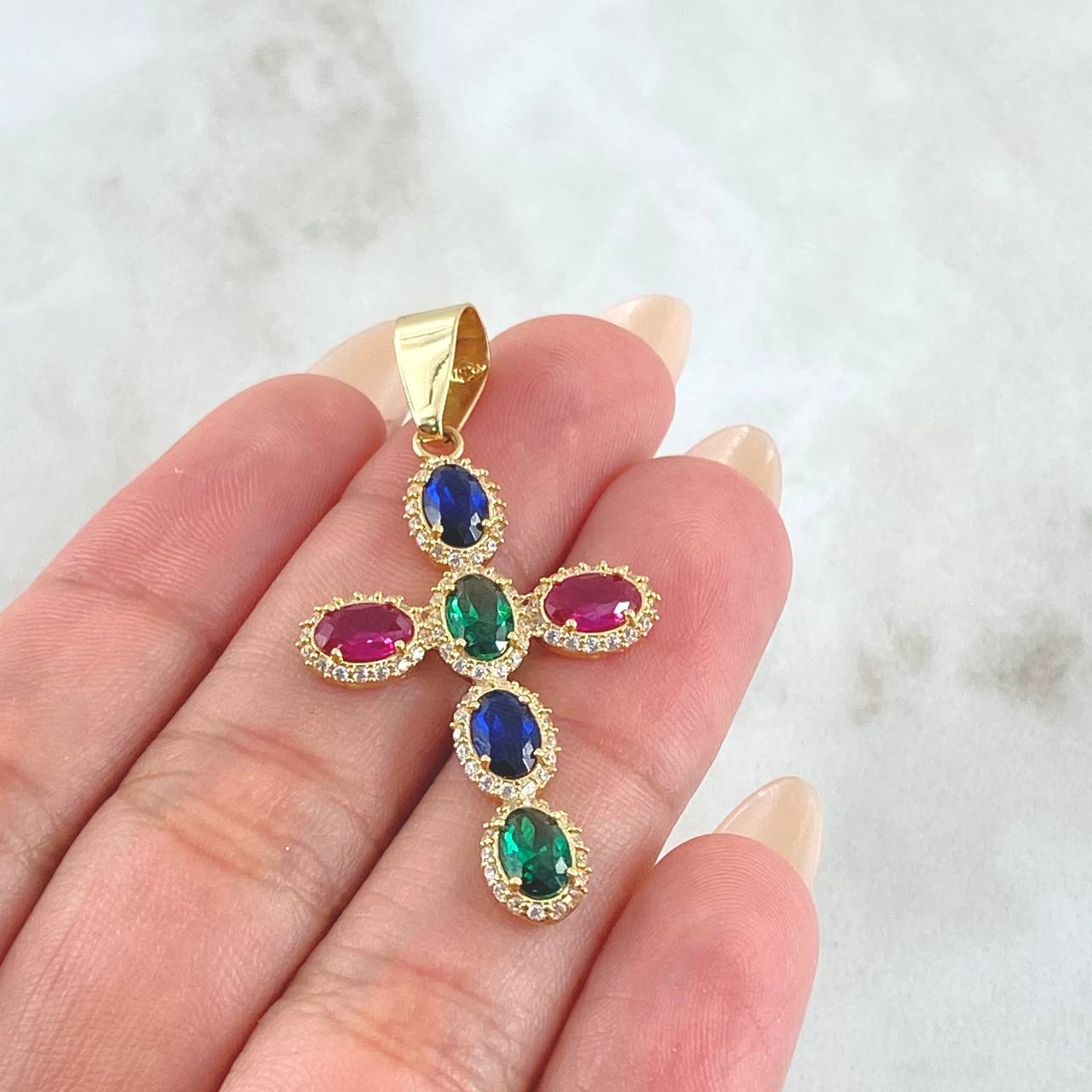 Pendant Cross Dense 3.55gr / 4.6cm / 18K Gold