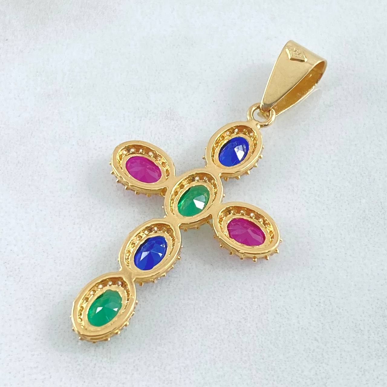 Pendant Cross Dense 3.55gr / 4.6cm / 18K Gold