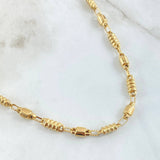 Rustic Barrel Intercalated Chain 17.2gr / 70cm / 18K Gold *