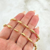 Rustic Barrel Intercalated Chain 17.2gr / 70cm / 18K Gold *