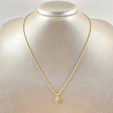 Chain and Pendant Set Bow + Virgin Guadalupe 1.3gr / 18K Gold