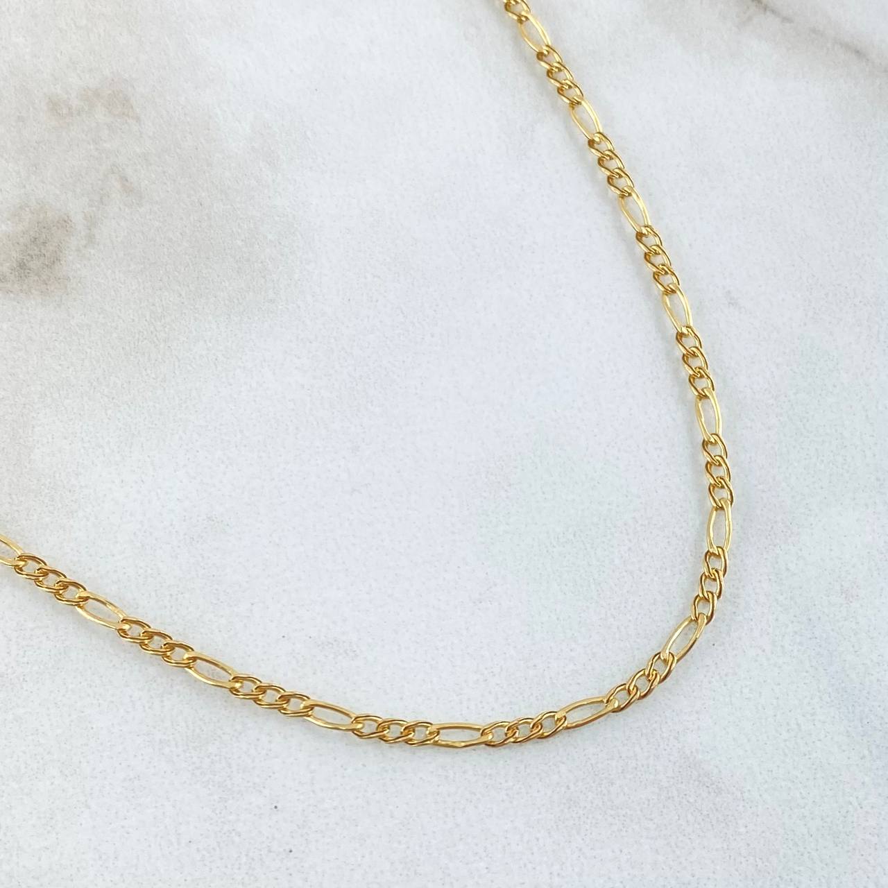 Figaro Chain 1.5gr / 50cm / 18K Yellow Gold +1 ©