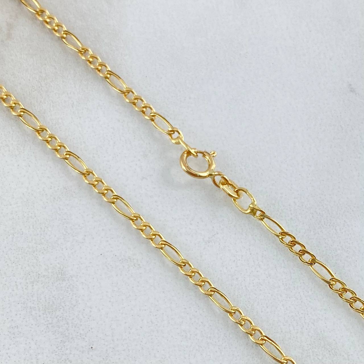 Figaro Chain 1.95gr / 23.6in / 18K Gold +1$