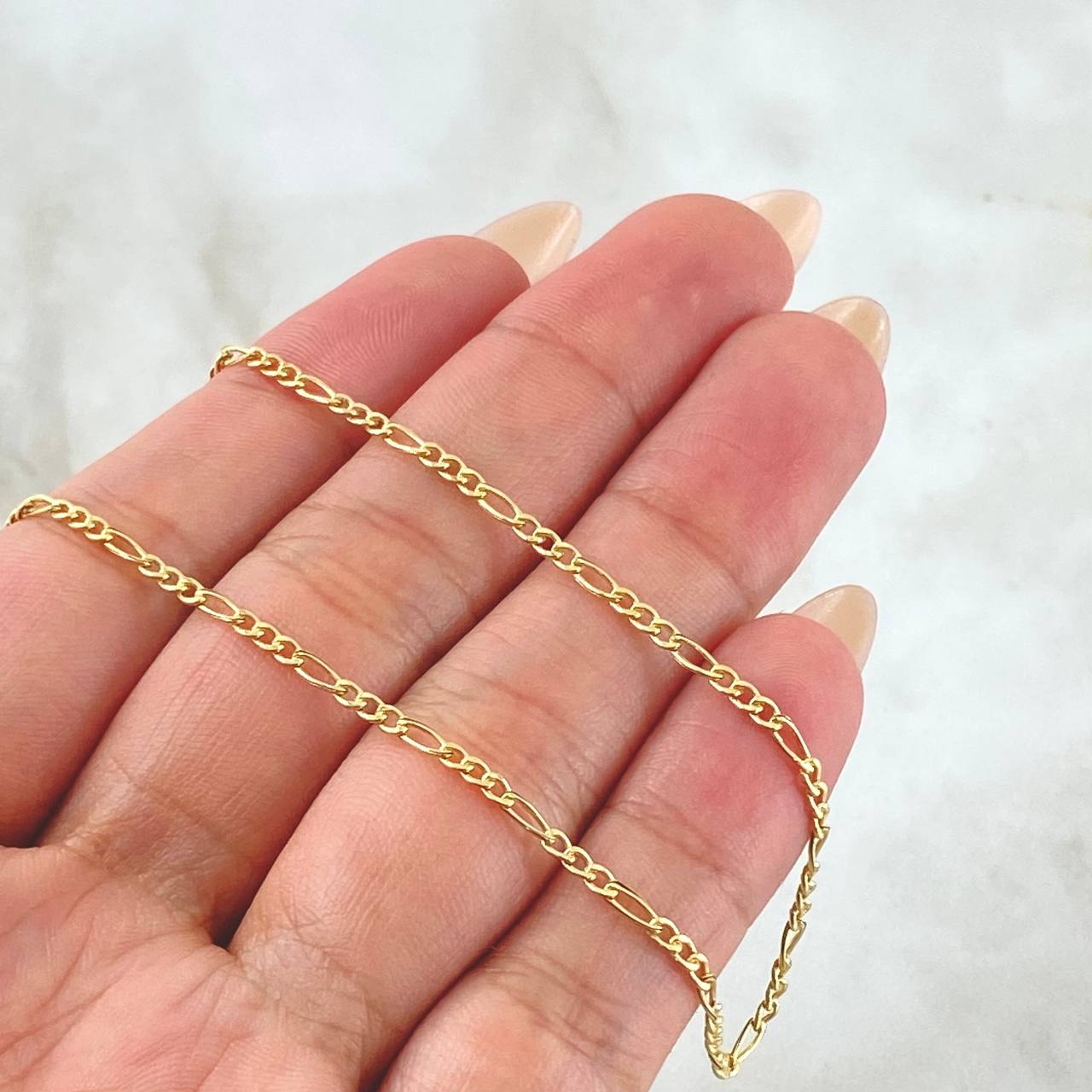 Figaro Chain 1.4gr / 45cm / 18K Yellow Gold +1