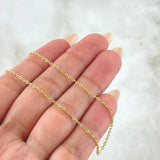 Cadena Aro seguido 1.05gr / 17 3/4 in / 1.2mm Oro Amarillo +3 18K ©