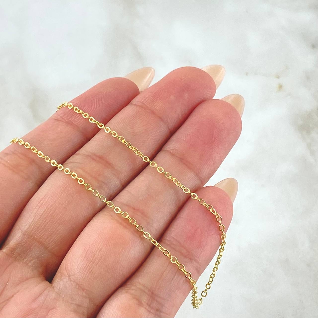 Continuous Ring Chain 1.05gr / 17 3/4 in / 1.2mm Yellow Gold +3 18K *