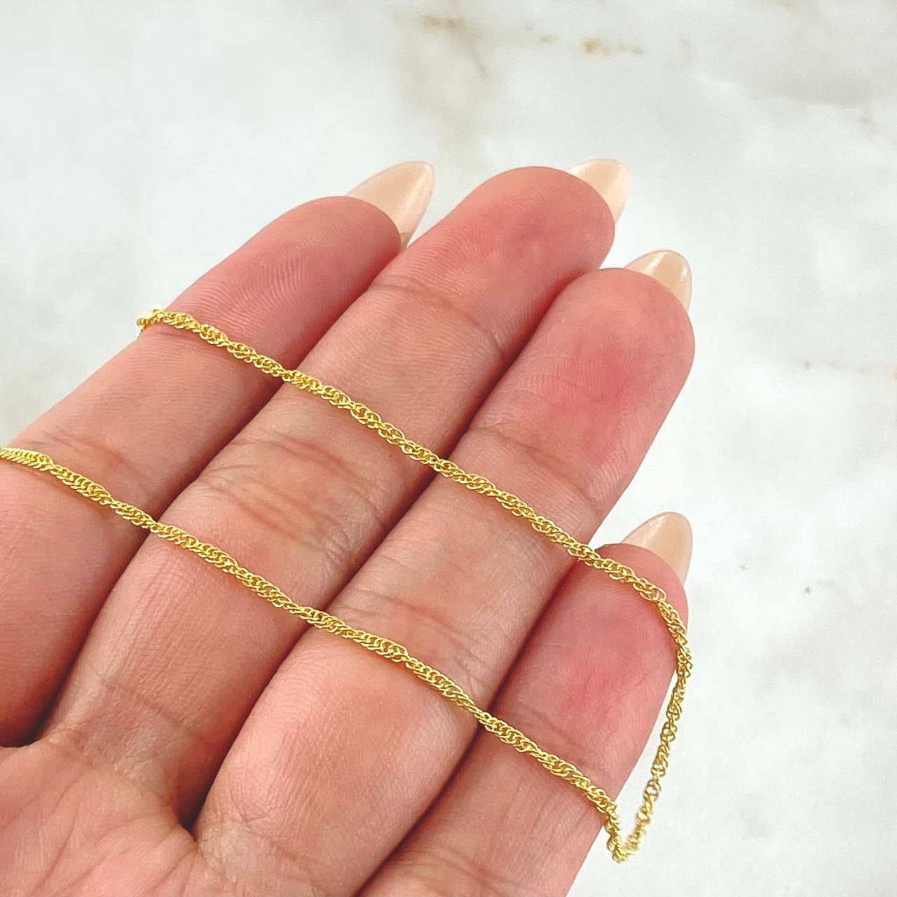 Cadena Singapur 2.15gr / 40cm / Oro Amarillo +3 18K