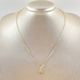 Chain and Pendant Set Flower Mirror + Miraculous Virgin 1.3gr / 18K Gold *