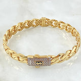 Cuban Hoop Bracelet 19.3gr / 18cm / Yellow Gold +4 18K ©