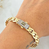 Cuban Hoop Bracelet 19.3gr / 18cm / Yellow Gold +4 18K ©