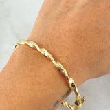 Bracelet Twisted Hoop 6.75gr / 20cm / +4 18K Gold *