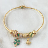 Bracelet Hoop Pendants 15.8gr / 7.9in / 18K Gold *