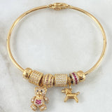 Bracelet Hoop Pendants 16.4gr / 17cm / 18K Gold *