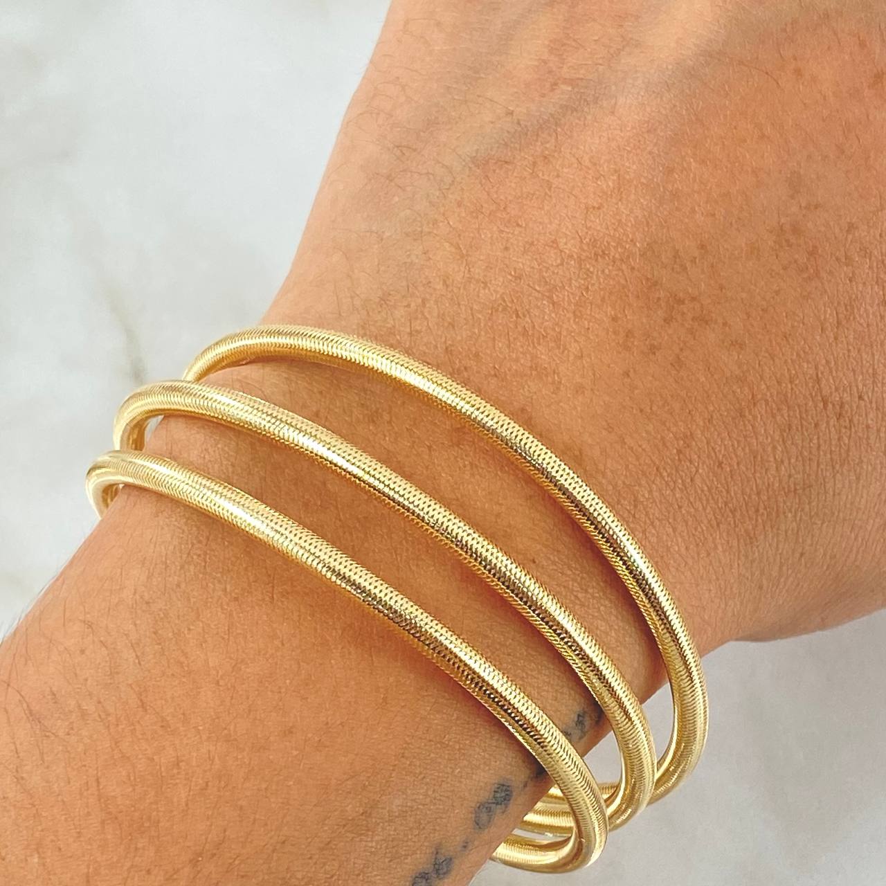 Reticulated Bracelet x3 4.7gr / 19cm / +4 18K Gold *