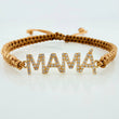 Pulsera Tejida Caqui Mamá Oro Amarillo 18K