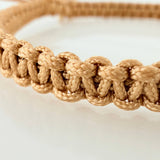 Pulsera Tejida Caqui Mamá Oro Amarillo 18K