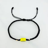 Pulsera Tejida Negra Batman 3Mm 2 Und Oro Amarillo 18K