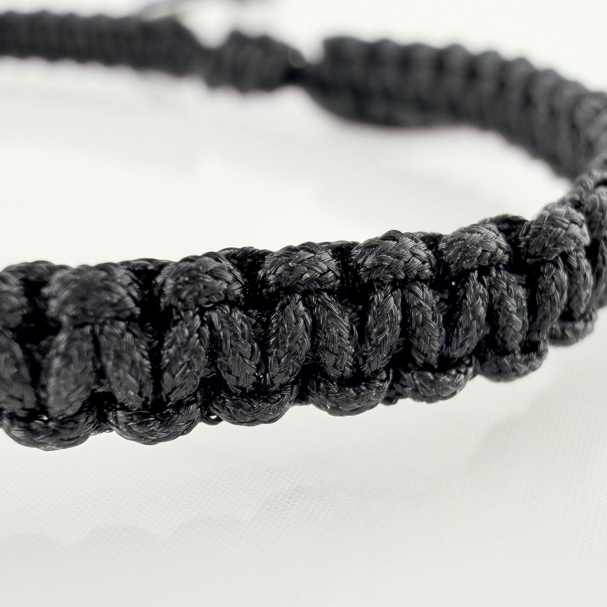 Pulsera Tejida Negra Batman 3Mm 2 Und Oro Amarillo 18K