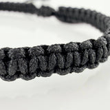 Pulsera Tejida Negra Batman 3Mm 2 Und Oro Amarillo 18K