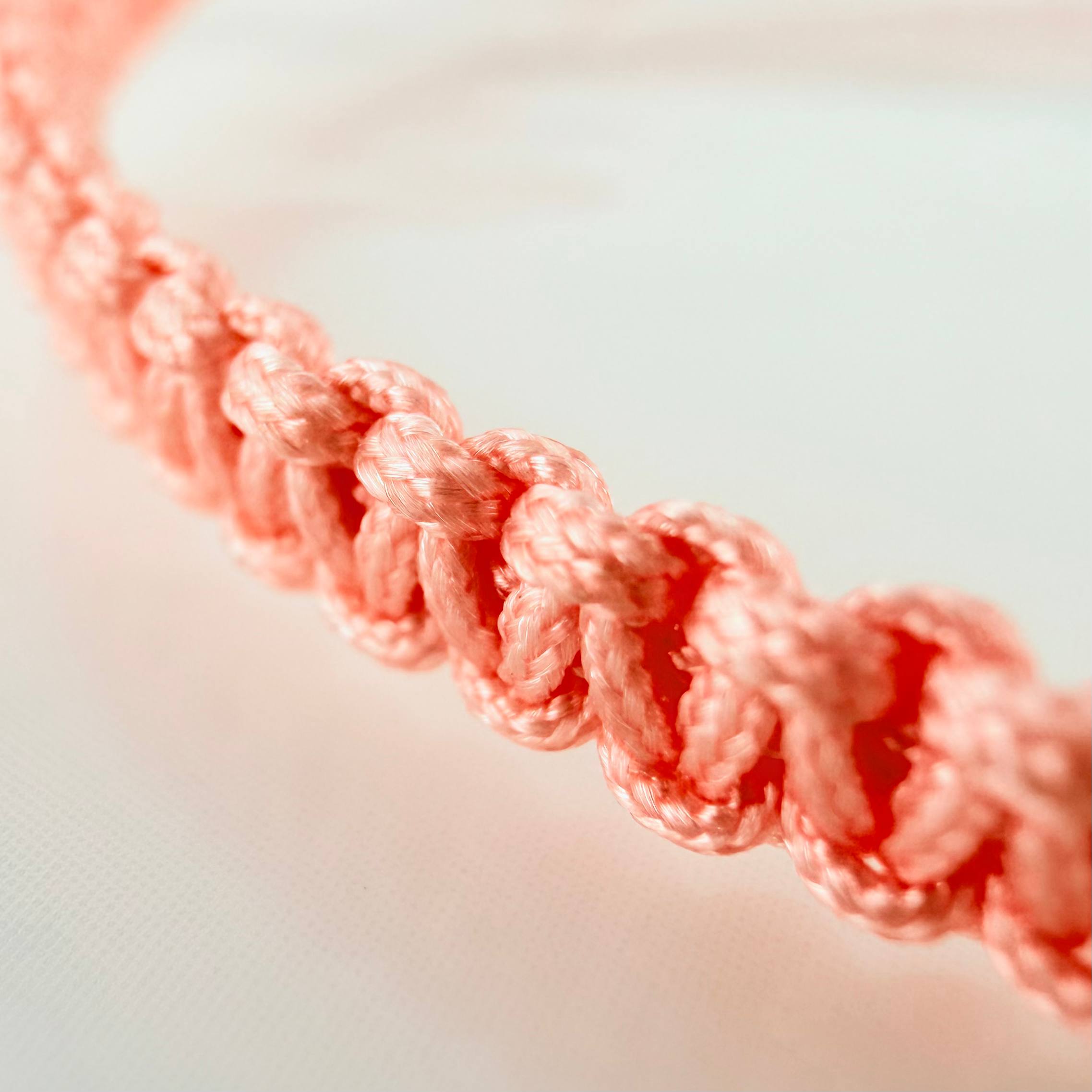 Pulsera Tejida Rosada Mamá 4Mm 8 Und Oro Amarillo 18K