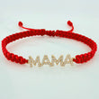 Red Woven Bracelet Mom Yellow Gold 18K