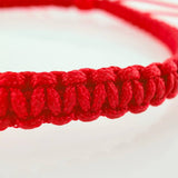 Red Woven Bracelet Mom Yellow Gold 18K