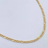 Figaro Chain 3.85gr / 61cm / 2.4mm Yellow Gold +0 18K &