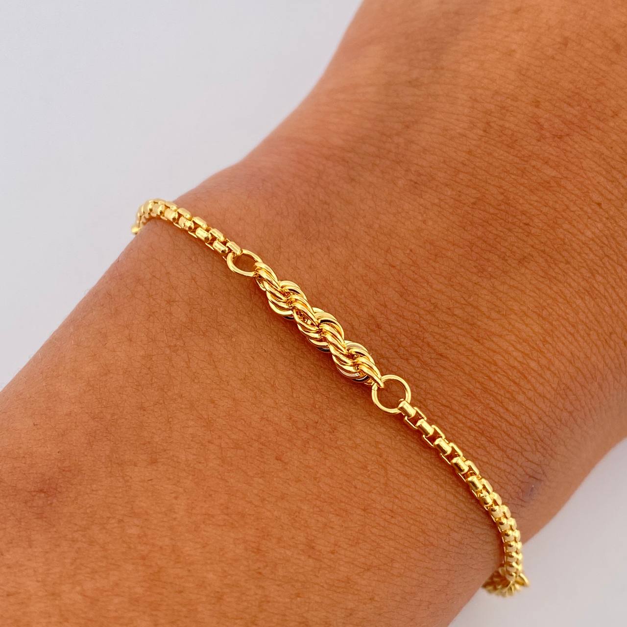 Rope Bracelet Venetian 2.4gr / 19cm / 3mm Yellow Gold +3 18K &