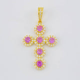 Pendant Dense Cross 4 g / 1 1/2 in 18K Yellow Gold