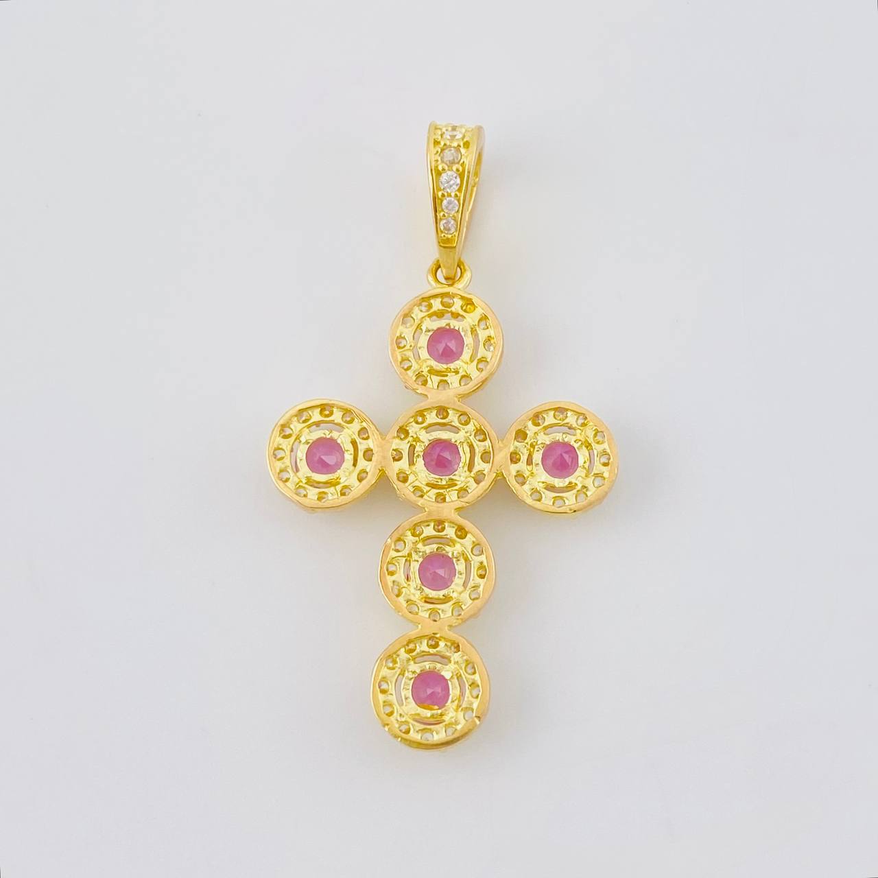 Pendant Dense Cross 4 g / 1 1/2 in 18K Yellow Gold