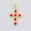 Pendant Dense Cross 3.9 g / 1 1/2 in Yellow Gold 18K