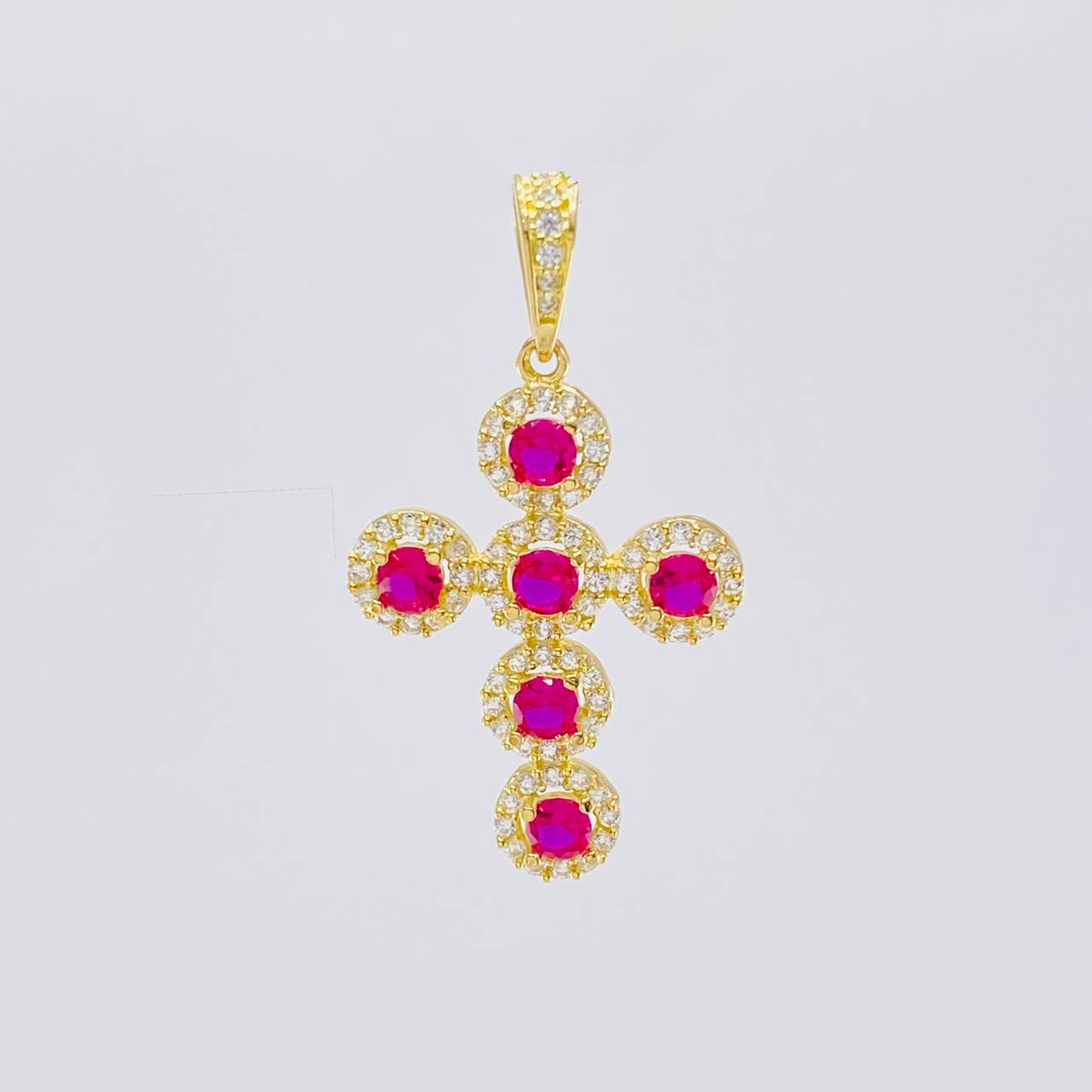Pendant Dense Cross 3.9 g / 1 1/2 in Yellow Gold 18K