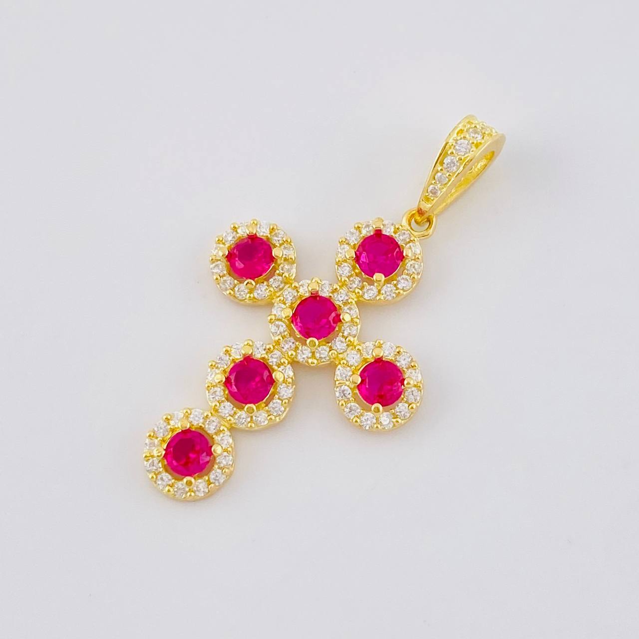 Pendant Dense Cross 3.9 g / 1 1/2 in Yellow Gold 18K