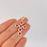 Pendant Dense Cross 3.9 g / 1 1/2 in Yellow Gold 18K