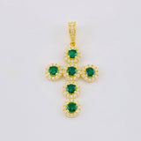 Pendant Dense Cross 3.85 g / 1 1/2 in 18K Yellow Gold