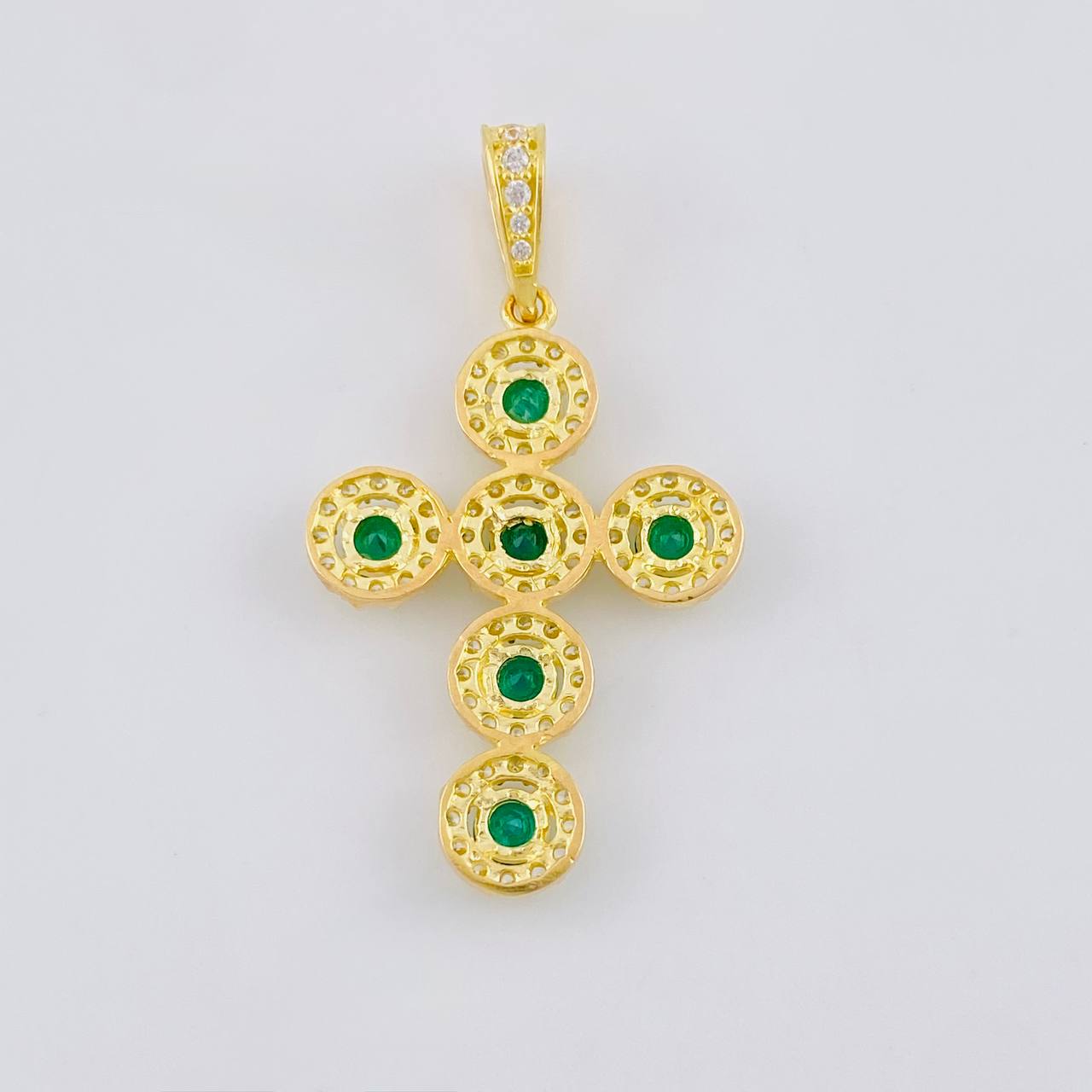 Pendant Dense Cross 3.85 g / 1 1/2 in 18K Yellow Gold