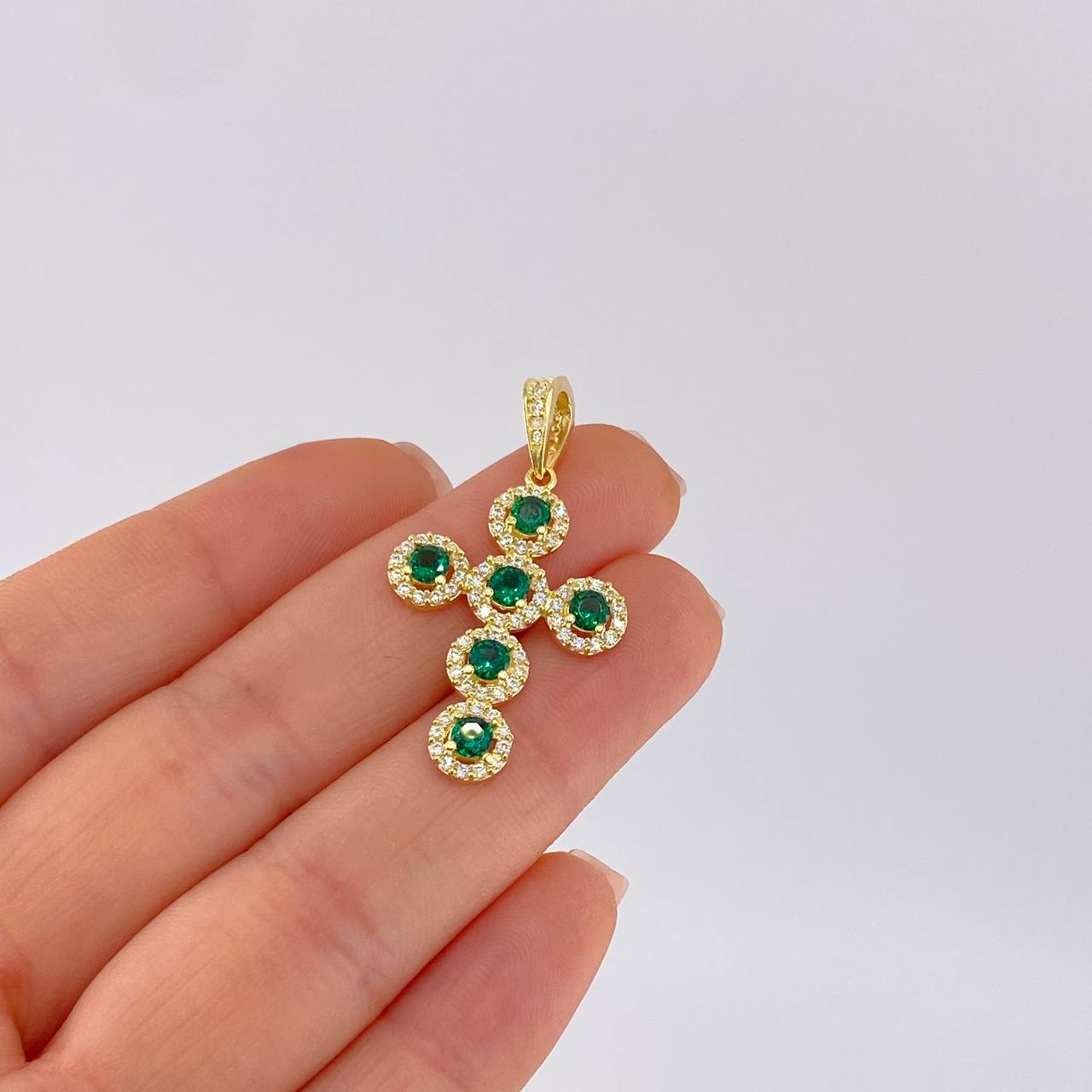 Pendant Dense Cross 3.85 g / 1 1/2 in 18K Yellow Gold
