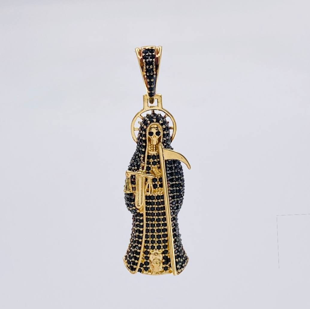 Dije Santa Muerte 7.05 g / 1 3/4 in Oro Amarillo 18K